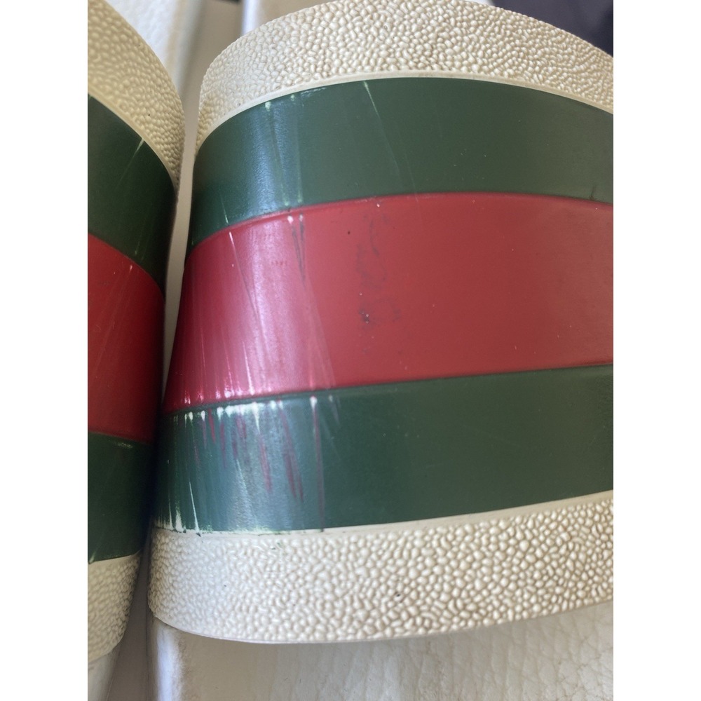 Gucci Men's Rubber Slide Sandal - White Rubber, US 11 Original Box - Picture 6 of 12